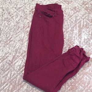 Pink skinny jeans